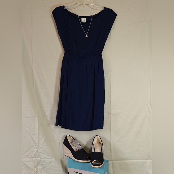 Navy Mini Dress by Twik (Exclusive to Simons) - Picture 8 of 9